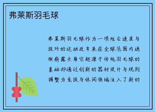 弗莱斯羽毛球